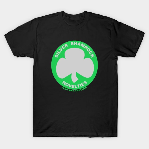 Silver Shamrock Novelties T-Shirt by AngryMongoAff